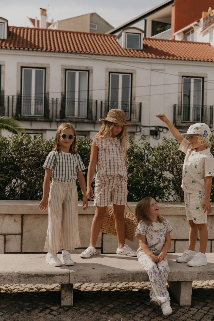 Garbo & Friends palaidinė su plačia apykakle Check Carnation