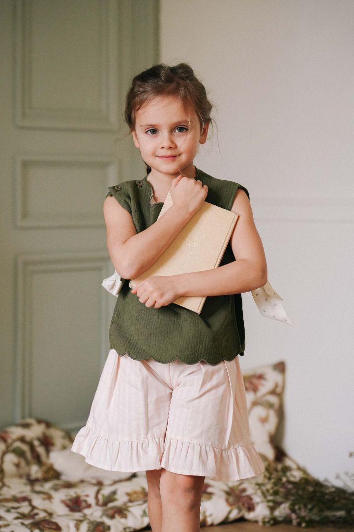 Loir Paris shorts Alba pink stripes
