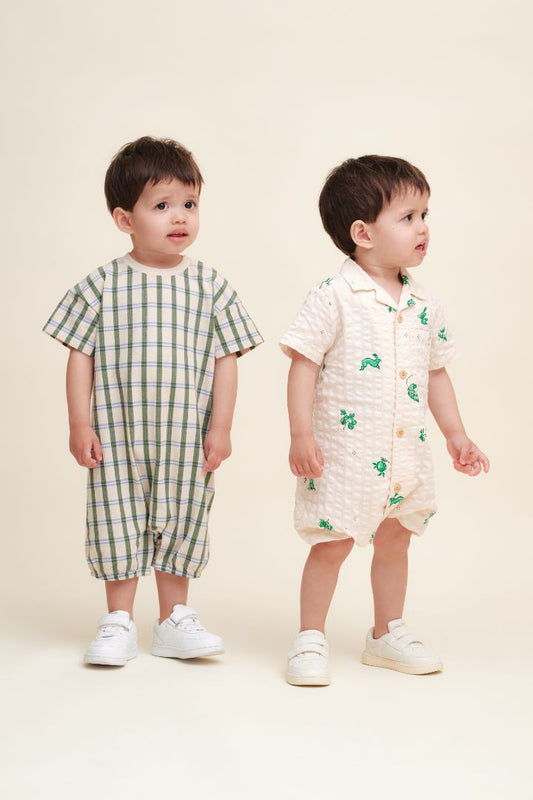Garbo & Friends onesie Azulejos Emerald