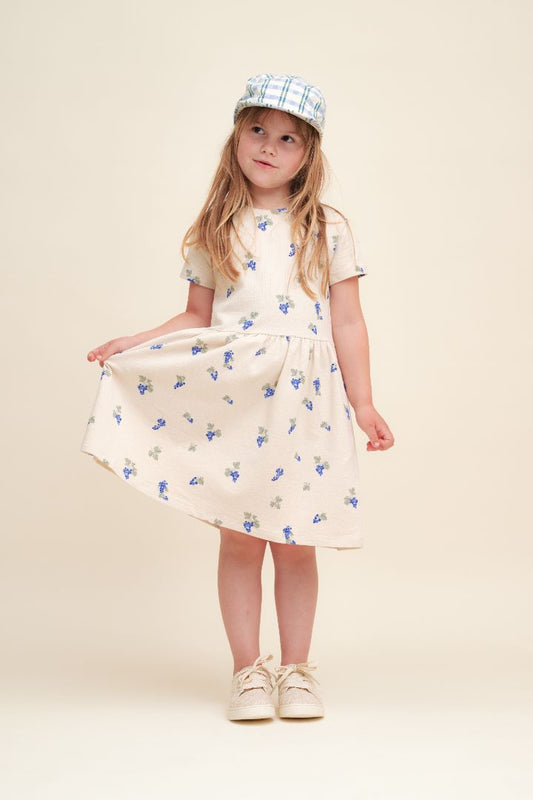 Garbo & Friends structured jersey dress Grapes Ecru