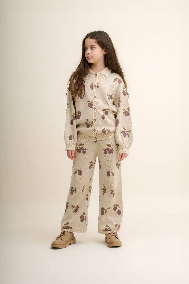 Garbo & Friends megztos kelnės Prune beige