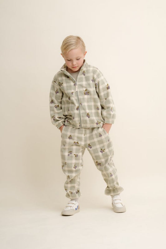 Garbo & Friends fleece jacket Prune check