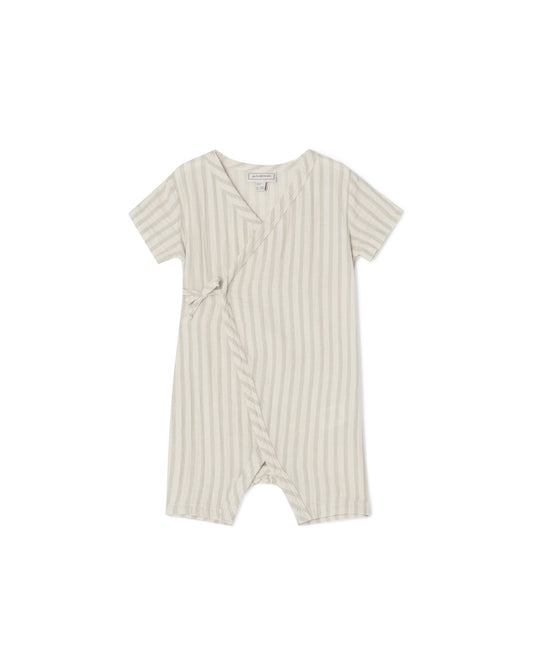 Barboteuse muslin Garbo & Friends Stripe pebble