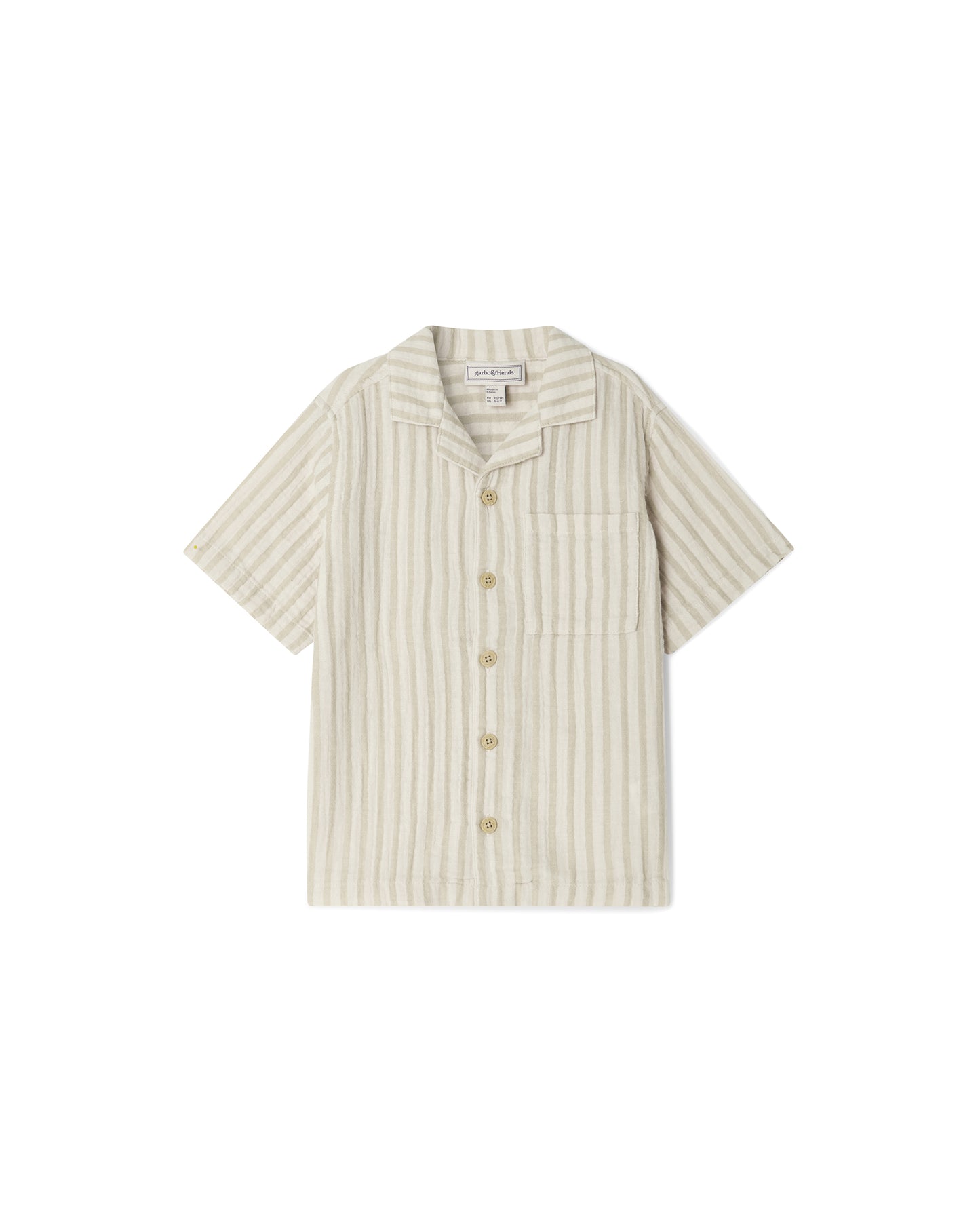 Garbo & Friends muslino marškiniai Stripe pebble