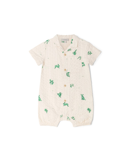 Garbo & Friends onesie Azulejos Emerald