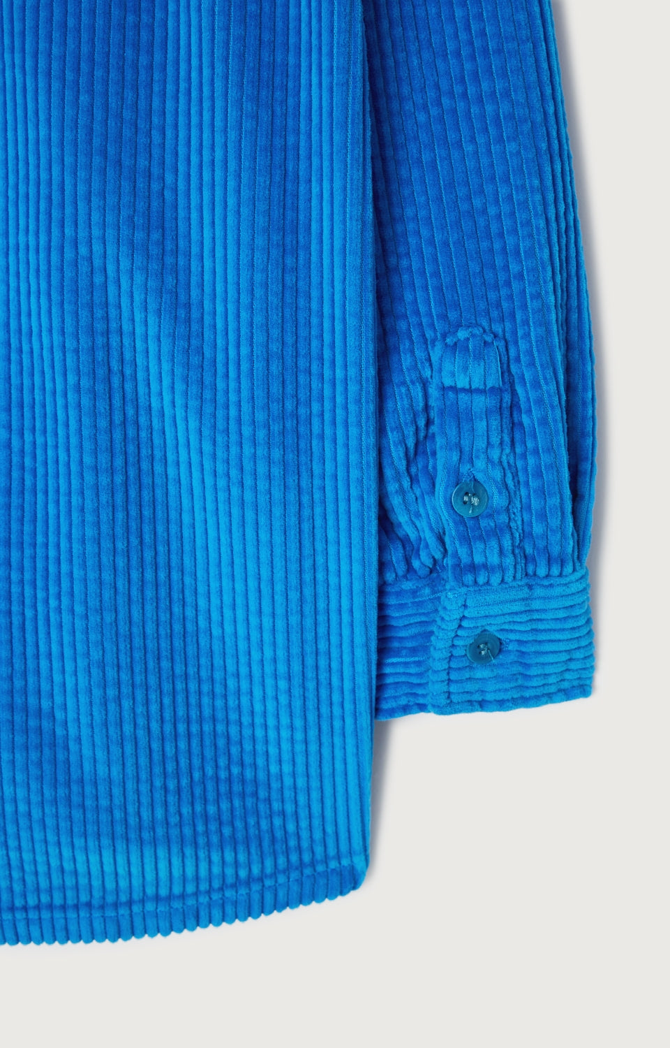 American Vintage velvetiniai mėlyni marškiniai Padow