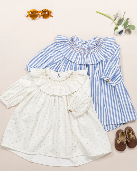 Loir Paris dress Bianca plumetis floral
