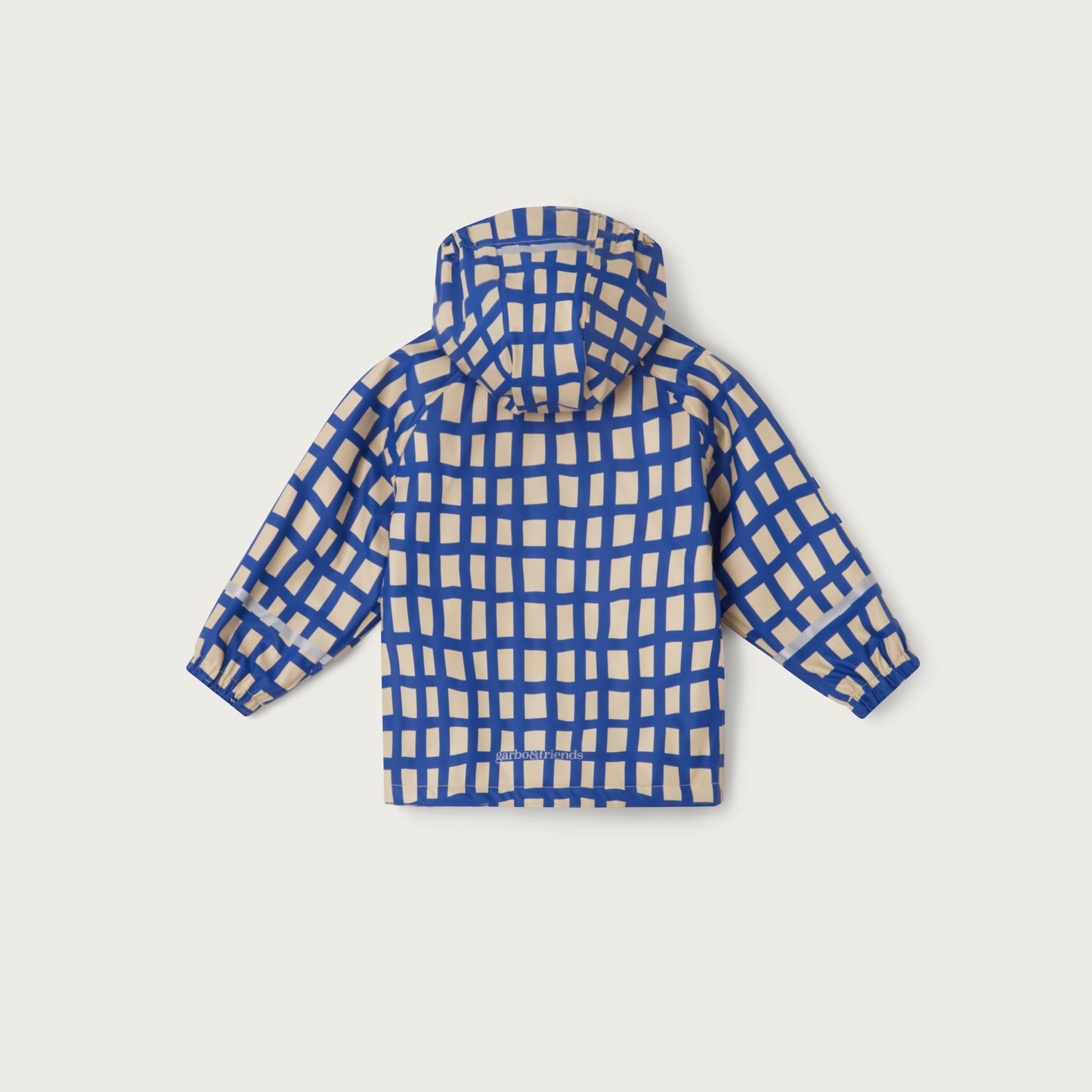 Garbo & Friends Veste de pluie imperméable à carreaux cobalt