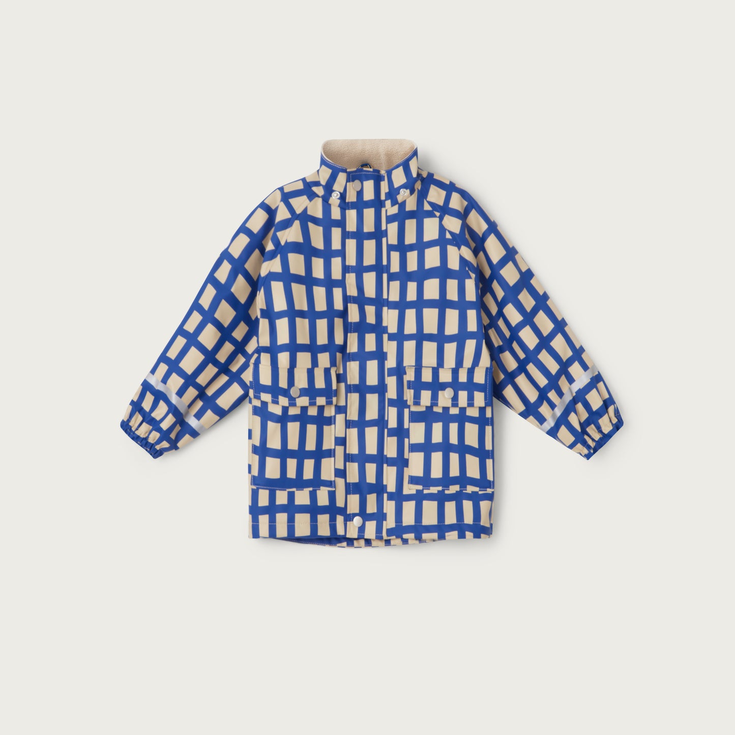 Garbo & Friends Veste de pluie imperméable à carreaux cobalt