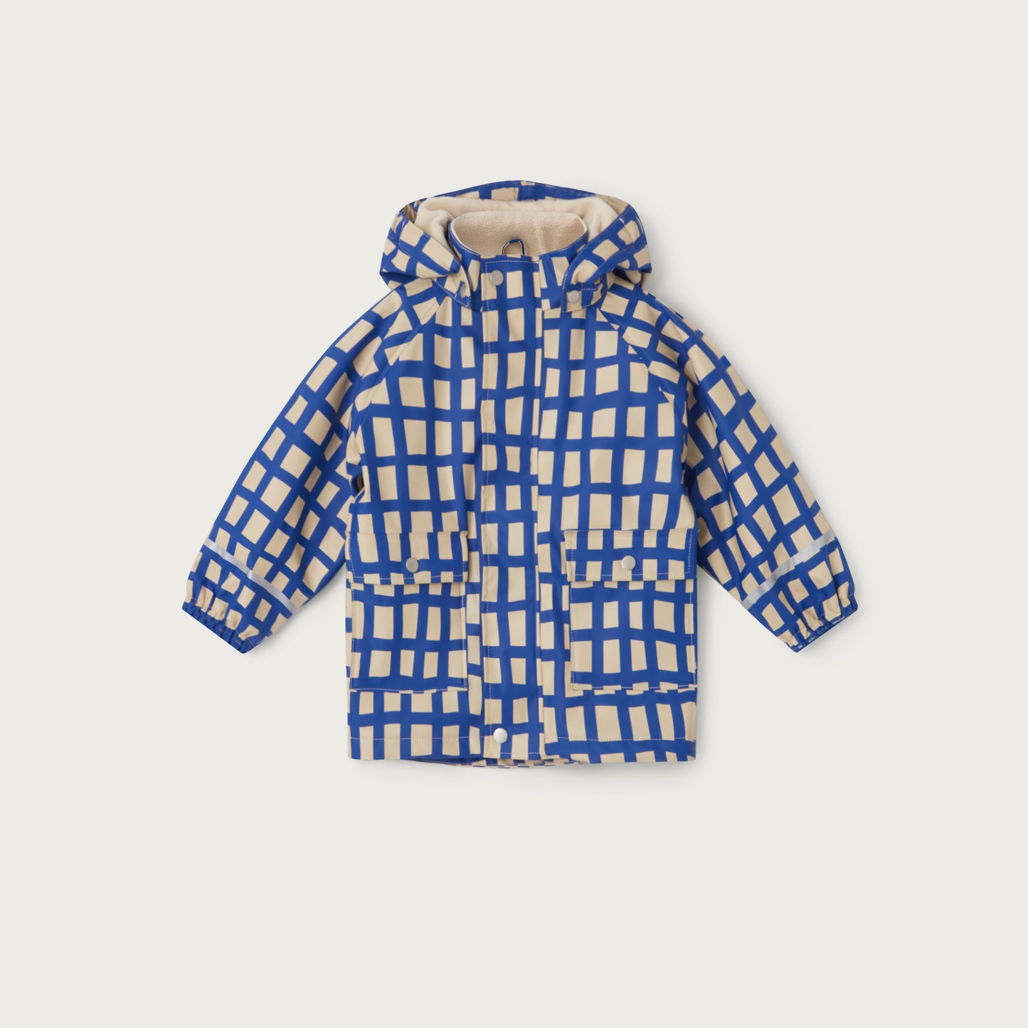 Garbo & Friends Veste de pluie imperméable à carreaux cobalt