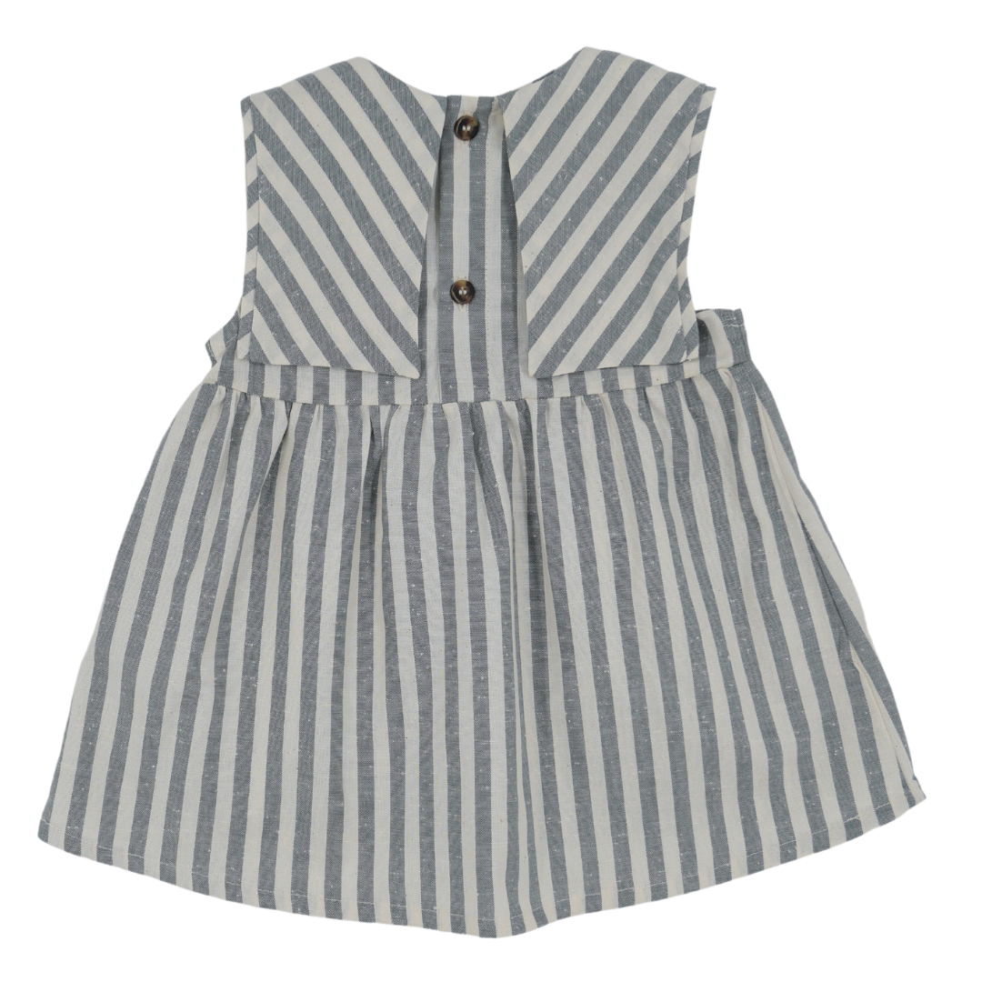 Loir Paris dress Colombe Green Stripes