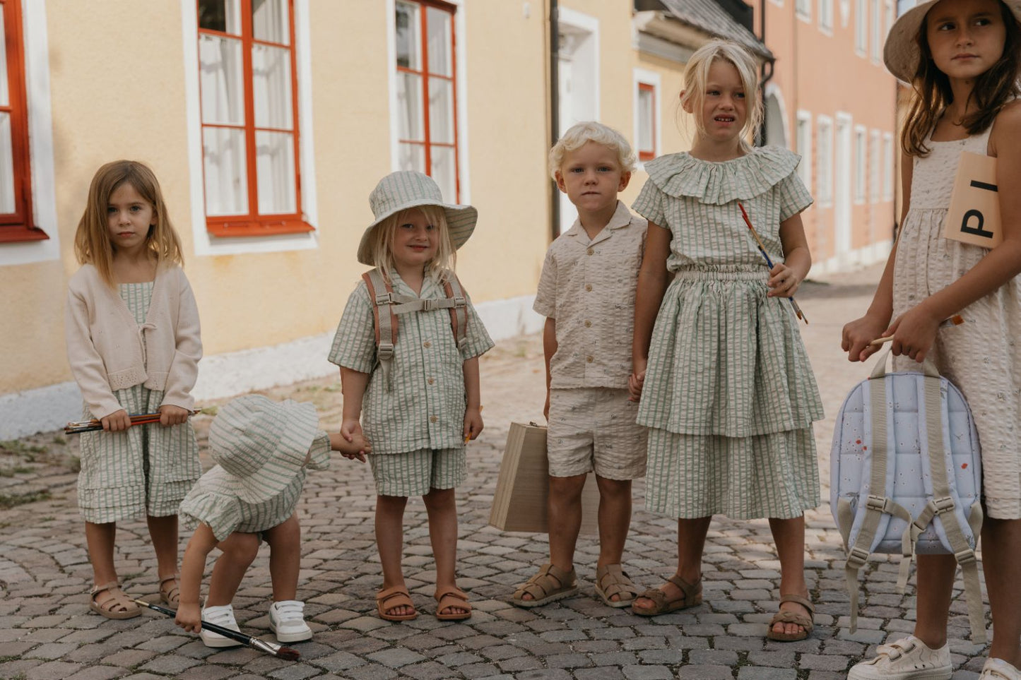 Garbo & Friends seersucker short-sleeved shirt Grace