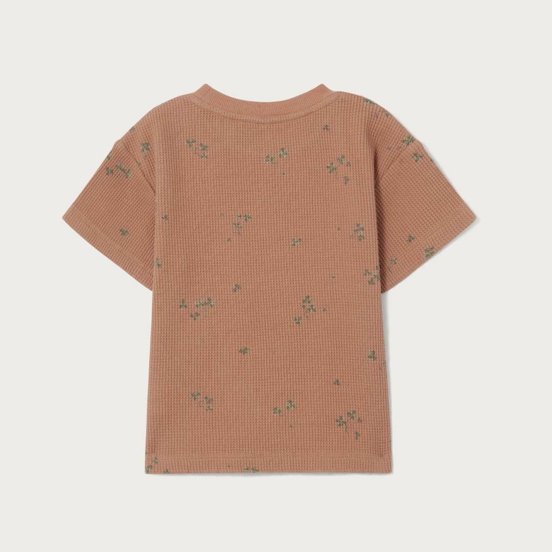 Garbo & Friends T-shirt Waffle Sorrel Chestnut