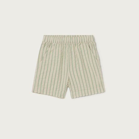 Garbo & Friends seersucker shorts stripe emerald