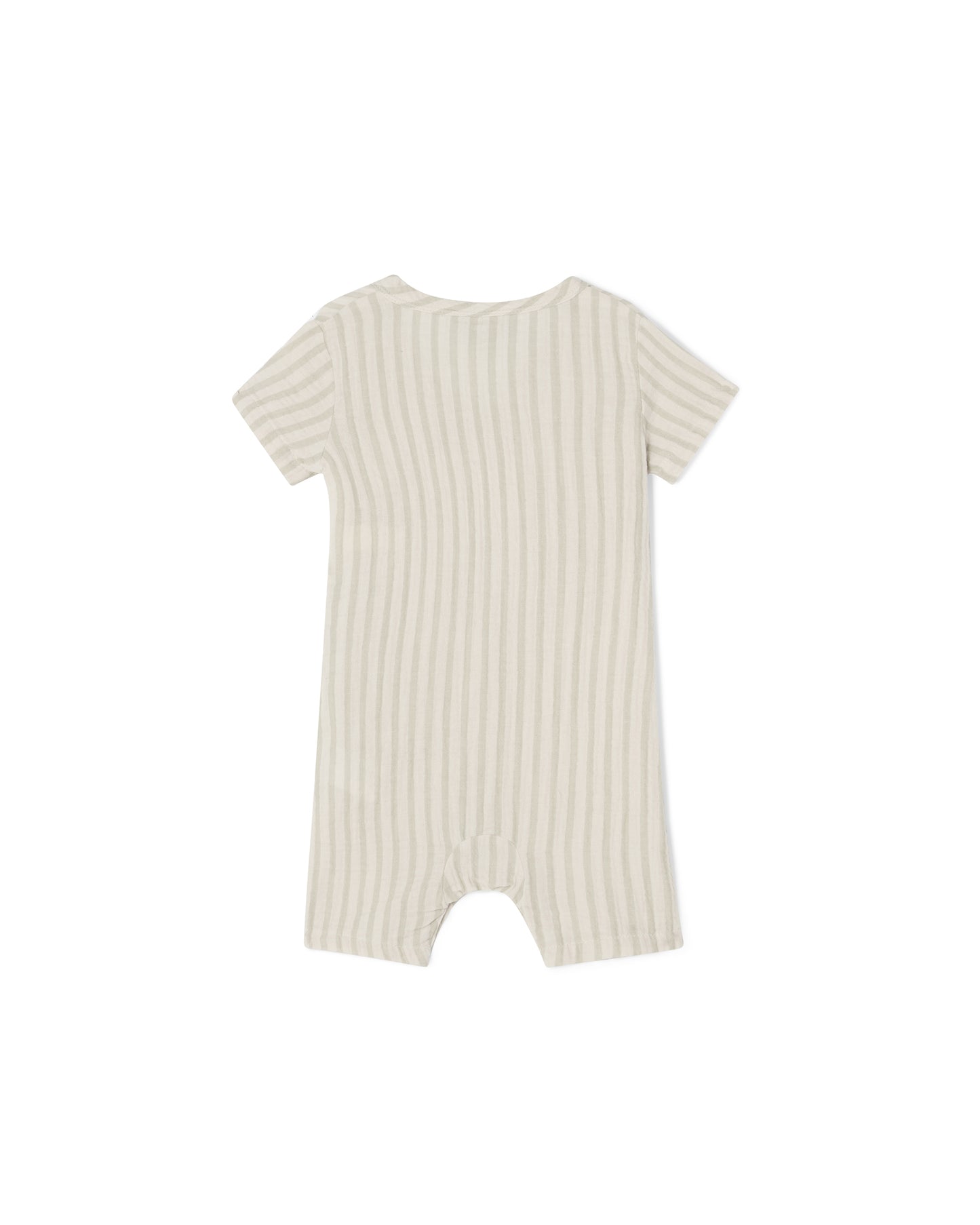 Garbo & Friends muslin wrap onesie Stripe pebble