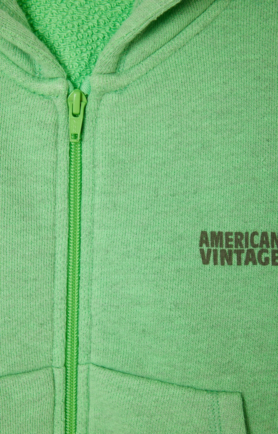 American Vintage sweatshirt with zipper Doven parakeet