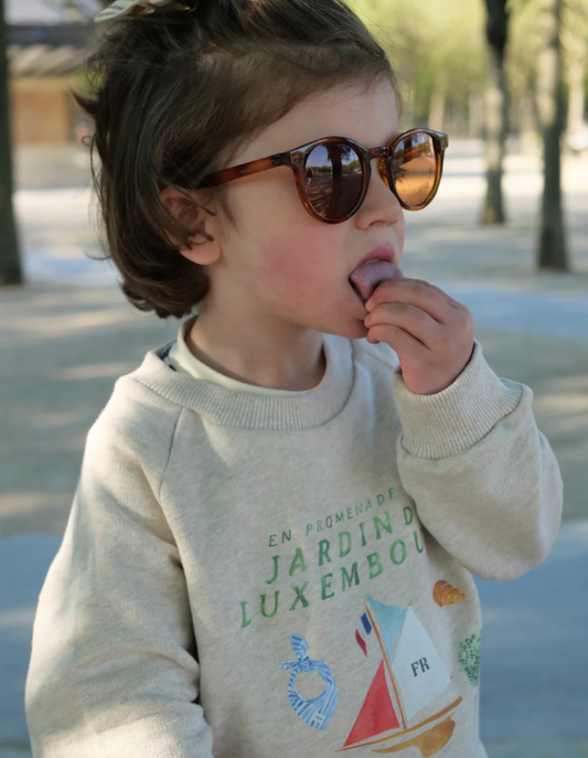 Sweat Loir Paris Garden - Beige Chiné