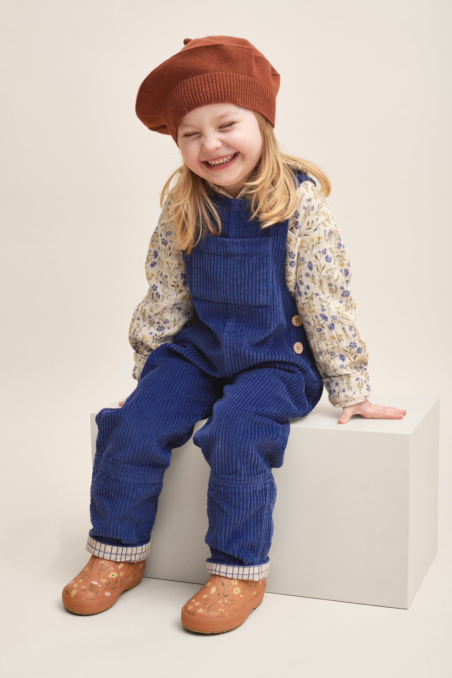 Garbo & Friends corduroy cobalt jumpsuit