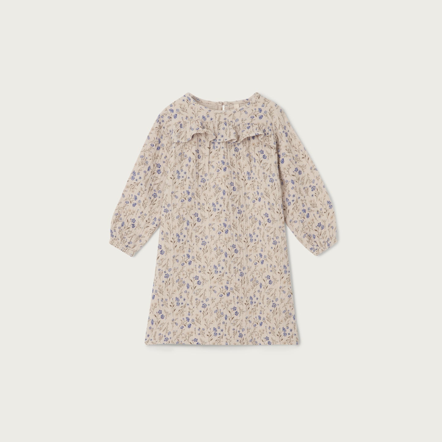 Garbo & Friends Flora Oat long sleeve muslin dress