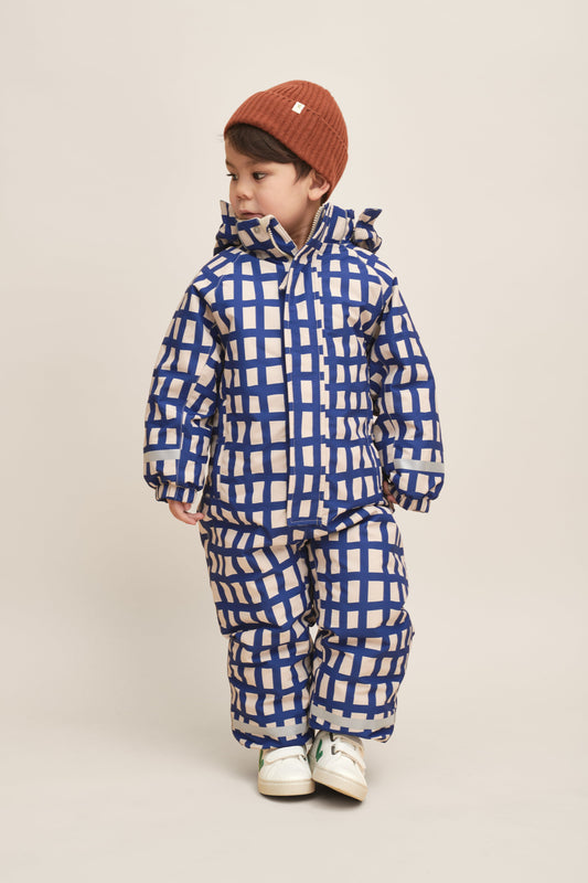 Garbo & Friends Plaid Cobalt Winter Jumpsuit